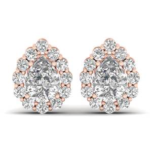 REYES Precio al por Mayor, Pendientes de Oro Sólido de 14K con Corte de Pera, Moissanita de 2.05 Quilates, Cierre de Rosca, Elegantes, Regalo de Boda, Joyería Fina - Product Image 2