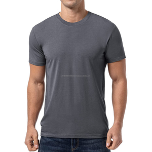 T-shirt personnalisé grande taille en bambou pour homme de haute qualité en élasthanne T-Shirt de luxe en bambou pour hommes - Product Image 2