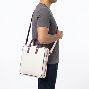 Sac messager pour ordinateur portable en cuir pour homme, sacoche pour ordinateur portable en cuir pour homme avec fermeture éclair, sac pour ordinateur portable de bureau en cuir haut de gamme pour homme - Product Image 5