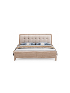 Modern Solid <b>Wood</b> Platform <b>Bed</b> Queen Size Soft Tufted Headboard Design for Bedroom Use Children Bedroom - Product Image 1