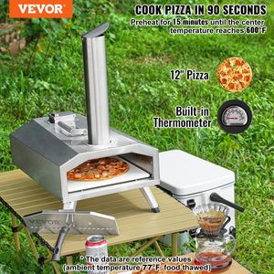12 \ "forno portatile per Pizza all'aperto in acciaio inox per barbecue con cottura a Pellet di legno - Product Image 2