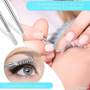 Stainless Steel Metal Lash Lift Rods <b>Eyelash</b> & Eyebrow Perming Tinting Curling Extensions Supplies with Lash <b>Separator</b> Tool - Product Image 4