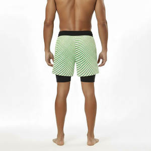 Quick Dry Men's Running Double <b>Layer</b> Shorts Summer 2 in 1 Breathable Lining Workout Gym Fitness Short Pants Jogger With Pocket - Product Image 2