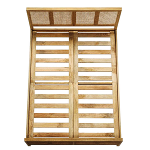 Muebles de Dormitorio de Lujo, Cama Plegable de Madera Maciza con Compartimentos de Almacenamiento Multiusos y Artesanía Premium - Product Image 3