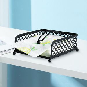 Panier de rangement compact en métal pour serviettes, idéal pour les petites tables à manger, comptoirs de cuisine, restaurants, cafés, hôtels et usage domestique - Product Image 3