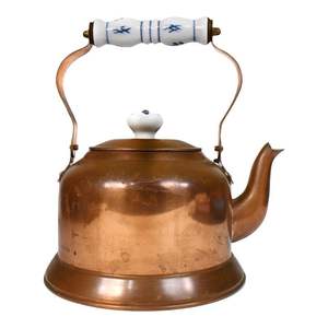 Bouilloire à thé décorative en cuivre de qualité supérieure, théière en cuivre pour faire bouillir de l'eau, du thé, du café, pour cuisinière, maison, hôtel, restaurant, cuisine - Product Image 1
