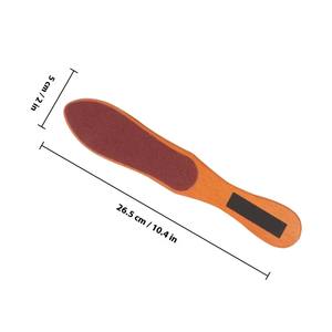 Râpe à pieds en bois double face pour éliminer les callosités, outil de pédicure pour lisser la peau dure, outil de soin des pieds avec poignée confortable - Product Image 2