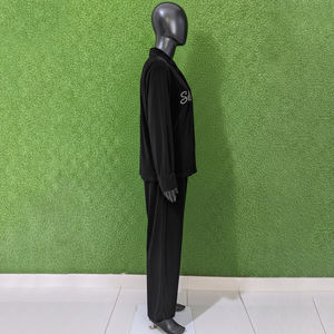 Pyjama d'hôtel haut de gamme en tissu éponge, taille élastique, manches courtes, longueur genou, logo frontal, sexy, pour femme, soirée, grandes tailles, doux - Product Image 2