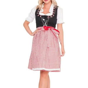 Robe traditionnelle bavaroise Dirndl, tenue allemande Trachten pour l'Oktoberfest, costume folklorique alpin pour femmes - Product Image 1