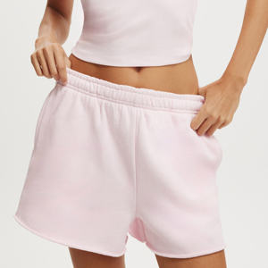 Summer High Waist Elastic Women Casual Loose Quick Dry Fitness Training Shorts for Running <b>Raw</b> Hem Terry Shorts Loose Comfy Fit - Product Image 1