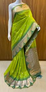 Sari en soie bleu dessiné à la main pour femme, traditionnel indien pakistanais, longueur ras du sol, ethnique, coupe classique, toutes saisons - Product Image 2