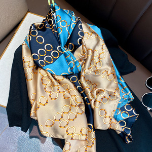 Elegant 100% <b>Silk</b> Satin Square Scarf for Women Casual Multi-Functional Fashion Accessory All Seasons Muslim - Product Image 6