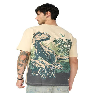 T-shirt Homme 2025 de Haute Qualité 280 g/m² 100 % Coton, Coupe Ample Confortable à Épaules Dénudées avec Impression de Logo Personnalisé - Product Image 1