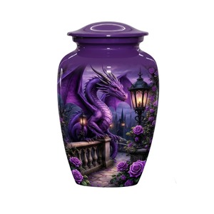 โกศบรรจุอัฐิสีม่วงรูปมังกรสำหรับงานศพ โกศสำหรับนักกอล์ฟ - Product Image 4