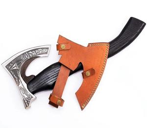 Hacha Tomahawk Artesanal de Acero Industrial con Alto Contenido de Carbono, Mango de Madera de Palisandro, Funda de Cuero, 1.5 kg, Multiusos, para Camping y Actividades al Aire Libre - Product Image 5