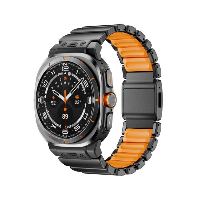 Silicone with Steel Sports Band Watch Strap for Samsung for Galaxy Ultra 47mm Breathable Outdoor Bracelet Smartwatch Compatible