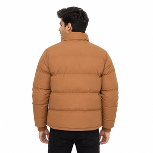 Vestes matelassées en velours côtelé pour hommes – Veste d'hiver matelassée à col montant et fermeture éclair intégrale – Vêtements d'extérieur décontractés – Logo personnalisé – Fabricant OEM - Product Image 2