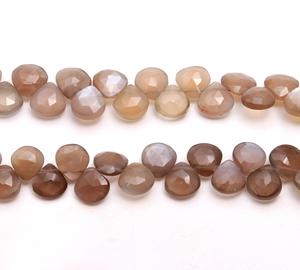 ลูกปัดพลอยมูนสโตนสีเทาธรรมชาติทรงรีสำหรับทำเครื่องประดับ - Product Image 2