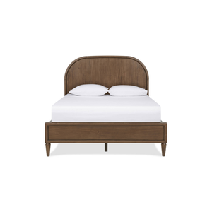 Cama Queen Slavina Hecha de Madera de Caoba Sólida de Alta Calidad con Color Idris Ember para Uso en Dormitorio - Product Image 1