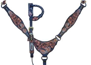 Plume usiné perlé cheval Tack ensemble complet tête poitrine plaque en cuir véritable léger saisonnier cheval débarrasser équipements - Product Image 4