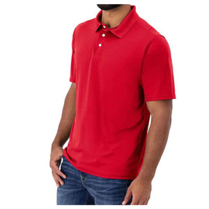 Camisa de hombre de manga corta, tejida, transpirable, antiarrugas, con cuello alto, botones, corte regular, bolsillo, logotipo personalizado impreso, polo para hombre - Product Image 5