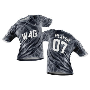 เสื้อฟุตบอลชายแบบสั่งทำพิเศษ ผ้าโพลีเอสเตอร์ 100% พิมพ์ลายด้วยความร้อน แห้งเร็ว ระบายอากาศได้ดี แขนสั้น เป็นมิตรกับสิ่งแวดล้อม - Product Image 3