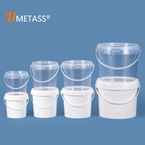 Seau en plastique de qualité alimentaire de 300 ml à 5 L <span class=keywords><strong>avec</strong></span> <span class=keywords><strong>couvercle</strong></span>, emballage alimentaire, impression IML, petits <span class=keywords><strong>seaux</strong></span> pour yaourt, biscuits, gâteaux - Product Image 1