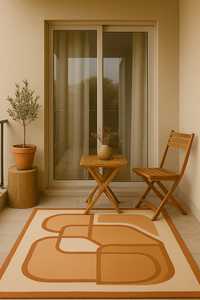Cream Light Brown Handwoven Wool Kilim Area Rug Solid Color Non-Slip Flatweave <b>Carpet</b> for Living Room Bedroom Picnic Custom Size - Product Image 1