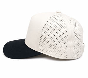 Premium Custom Colormix 5 Panel Golf Cap with Laser Cut Curved Brim Inner Tape Snapback Closure Adults Casual <b>Hats</b> - Product Image 2