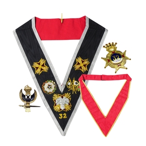 Ensemble d'accessoires maçonniques personnalisés en velours écologique et durable de 32e degré pour francs-maçons, OEM - Product Image 1