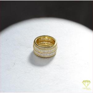 Bague éternité en argent 925 de qualité supérieure avec diamants de laboratoire et sertissage brillant pour la vente en gros de bijoux - Product Image 3