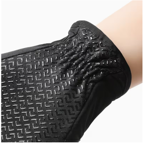 <b>Men</b> <b>s</b> Black Grip Riding Gloves Solid Color Regular Fit Textile Equestrian Accessories Durable Horse Riding Outfit Breathable - Product Image 5