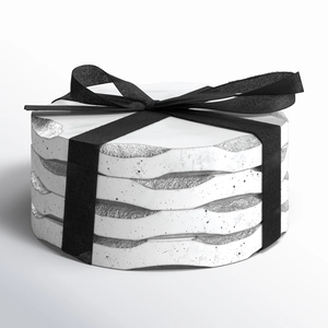 Hot Selling Modern Marble Coaster Set White Pattern Absorbent Drink Coasters Cup Holders for Home Kitchen Restaurant at Low Cost - Product Image 6