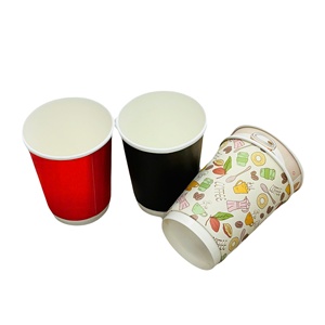 Vasos de Cartón Corrugado de Doble Capa con Logotipo Personalizado Impresos en Flexografía de 4oz 8oz 12oz Aptos para Alimentos para Café y Té para Oficina - Product Image 2