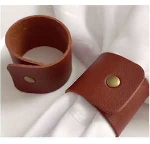 Anillos de Servilleta de Cuero Hechos a Mano con Cierre de Botón para Decoración de Mesa de Comedor, Estilismo de Mesa para Bodas y Eventos - Product Image 4