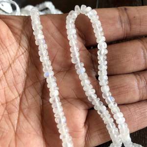 Cuentas de Piedra Lunar Arcoíris Natural, Lisas y Redondas, para Joyería, Hilo de Piedras Sueltas de Alta Calidad - Product Image 6