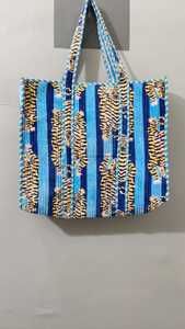 Bolsa de Mano de Algodón con Estampado de Tigre Colorido, Estilo Bohemio, Abierta, para la Playa, para Mujer, Moda de Verano - Product Image 3