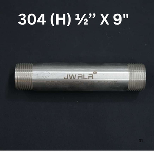 ข้อต่อท่อสแตนเลส 304 สำหรับงานหนัก ขนาด 9 นิ้ว ยาว 1/2 นิ้ว เกลียวตัวผู้ สำหรับประกอบอุปกรณ์ - Product Image 2