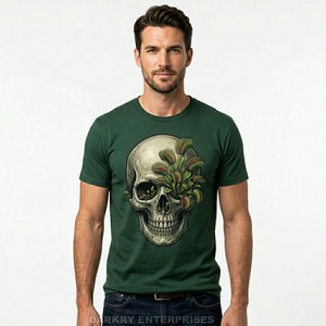 เสื้อยืดสีเทาเฮเธอร์ลายหัวใจซอมบี้สไตล์มินิมอลสำหรับผู้ชาย พิมพ์ลายกราฟิกเรียบง่าย ทรงแอธเลติก สตรีทแวร์ ผลิตจากโรงงาน - Product Image 5