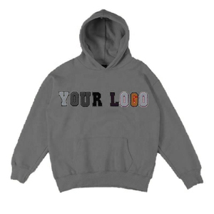 Sweat-shirt à capuche surdimensionné en coton pour homme, avec logo imprimé en relief, poche avant, style décontracté pour l'automne - Product Image 1