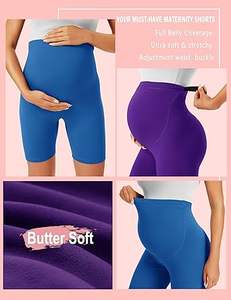 Shorts de Maternidad de Secado Rápido, Cómodos, Transpirables, Elásticos, Sin Costuras, con Logotipo Personalizado, Shorts Deportivos Sexys de Verano para Embarazadas - Product Image 6