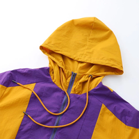 Veste coupe-vent unisexe personnalisable avec logo de fraternité, style demi-zip, imperméable, à capuche