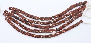 Perles facettées en obsidienne Marconi AAA 7x8-8x9 MM, perles carrées en obsidienne noire 8 pouces, perles de pierres précieuses Marconi - Product Image 2