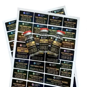 Étiquettes de livrets multicouches imperméables recyclables pour l'emballage de médicaments, autocollants en vinyle adhésifs permanents pelables et refermables - Product Image 2