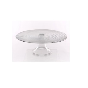Luxury Round Clear Glass <b>Cake</b> <b>Stand</b> Pedestal Dessert Display Holder Plate for Wedding Party Catering Decoration Server CakeStand - Product Image 1