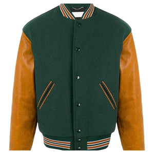 Unisex Varsity <b>Jacket</b> Winter Casual <b>Thick</b> 100% Wool <b>Fleece</b> Front Logo Breathable Windproof Quick Dry - Product Image 5