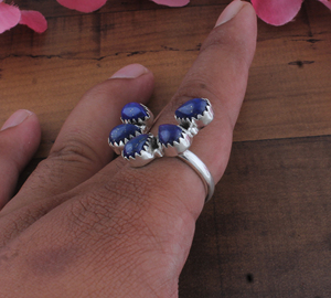 Wholesale Amethyst Classic Crown <b>Ring</b> 925 Sterling Silver Multi Stone Sawtooth Bezel Curved Cluster Party <b>Ring</b> for Women - Product Image 2