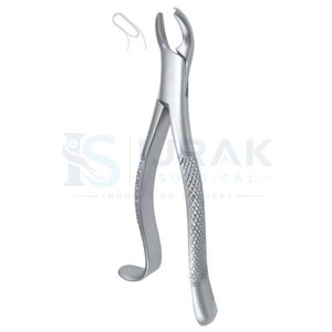 Forceps d'extraction dentaire manuels, modèle américain, extracteur de molaires à mâchoires de 18 mm, poignée ergonomique, acier inoxydable, CE - Product Image 1