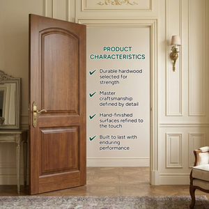 Porte intérieure en bois massif Golden Aero Ga-18s, finition teck, design moderne pour chambre, appartement, villa - Product Image 4
