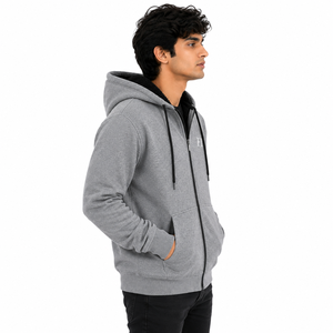 Sudaderas con Capucha Personalizadas de Invierno, Premium, con Cierre Frontal, Estilo Urbano, 100% Algodón, Oversize, Ecológicas, Fabricante de Ropa - Product Image 2